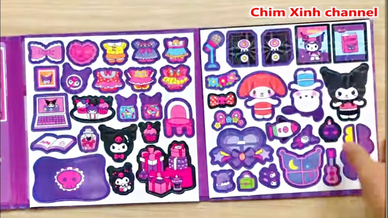KUMORI'S HOUSE MAGNETIC STICKER BOOK, KUMORI DRESS UP QUIET BOOK (Chim Xinh channel)