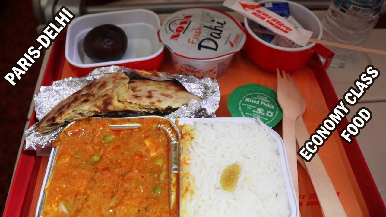 Air India International Economy Class Food | Paris-Delhi | Air India Boeing 787 Dreamliner | AI 142