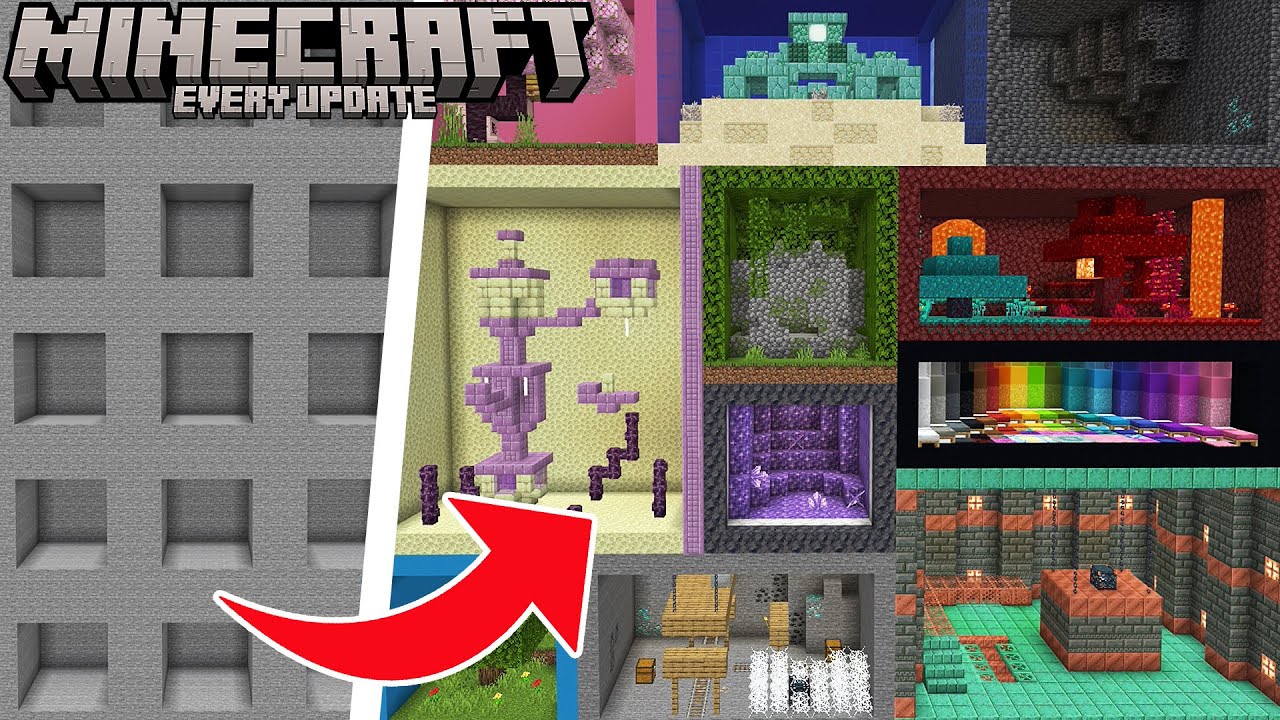 I Built Every Update in Minecraft Bedrock Edition 