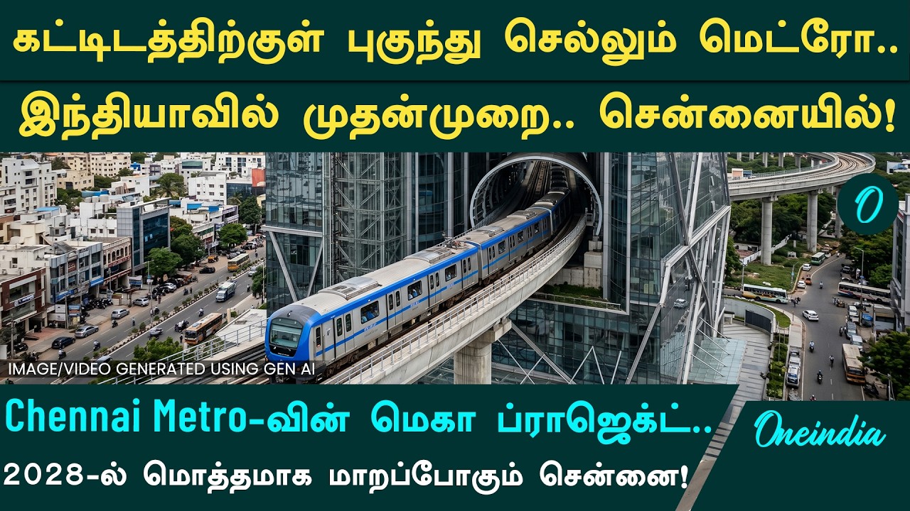 பில்டிங் உள்ளேயே பாய்ந்து போகும் Metro Train.. India-லயே முதல்முறை Chennai-ல! Chennai Metro Project
