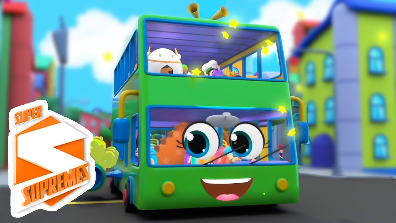 Rodas Do ônibus Rima Popular e Mais Músicas Para Crianças - Super Supremes