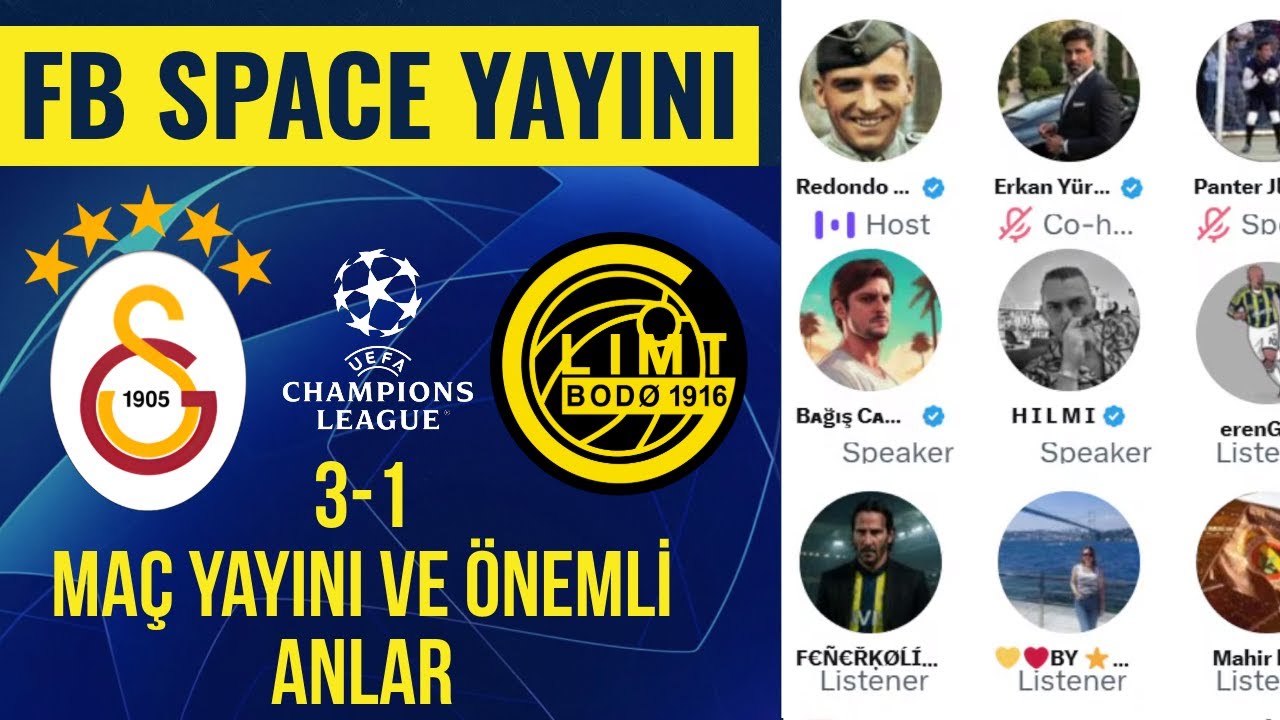 Galatasaray 3-1 FK Bodø Glimt Maç Yayını ve Önemli Anlar