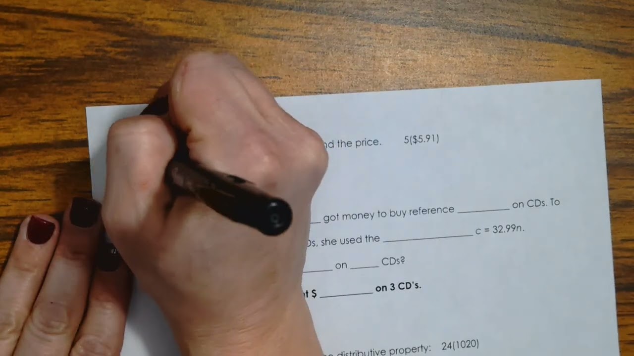 A1A Unit #3 The Distributive Property