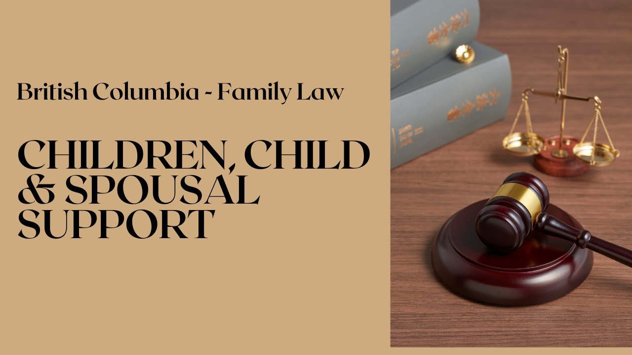 Matters Related to Children, Child and Spousal Support - British Columbia Family Law