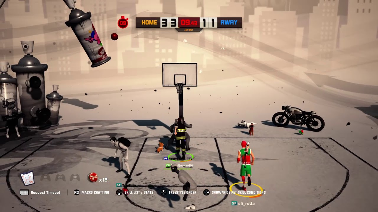 3on3 freestyle- murdock hacker makes every shot halfcourt