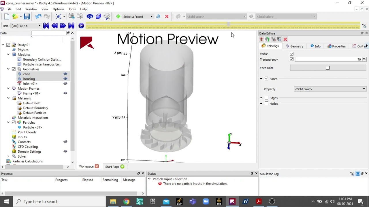 Cone Crusher Simulation using ANSYS Rocky DEM | ANSYS Rocky | Kaizenat