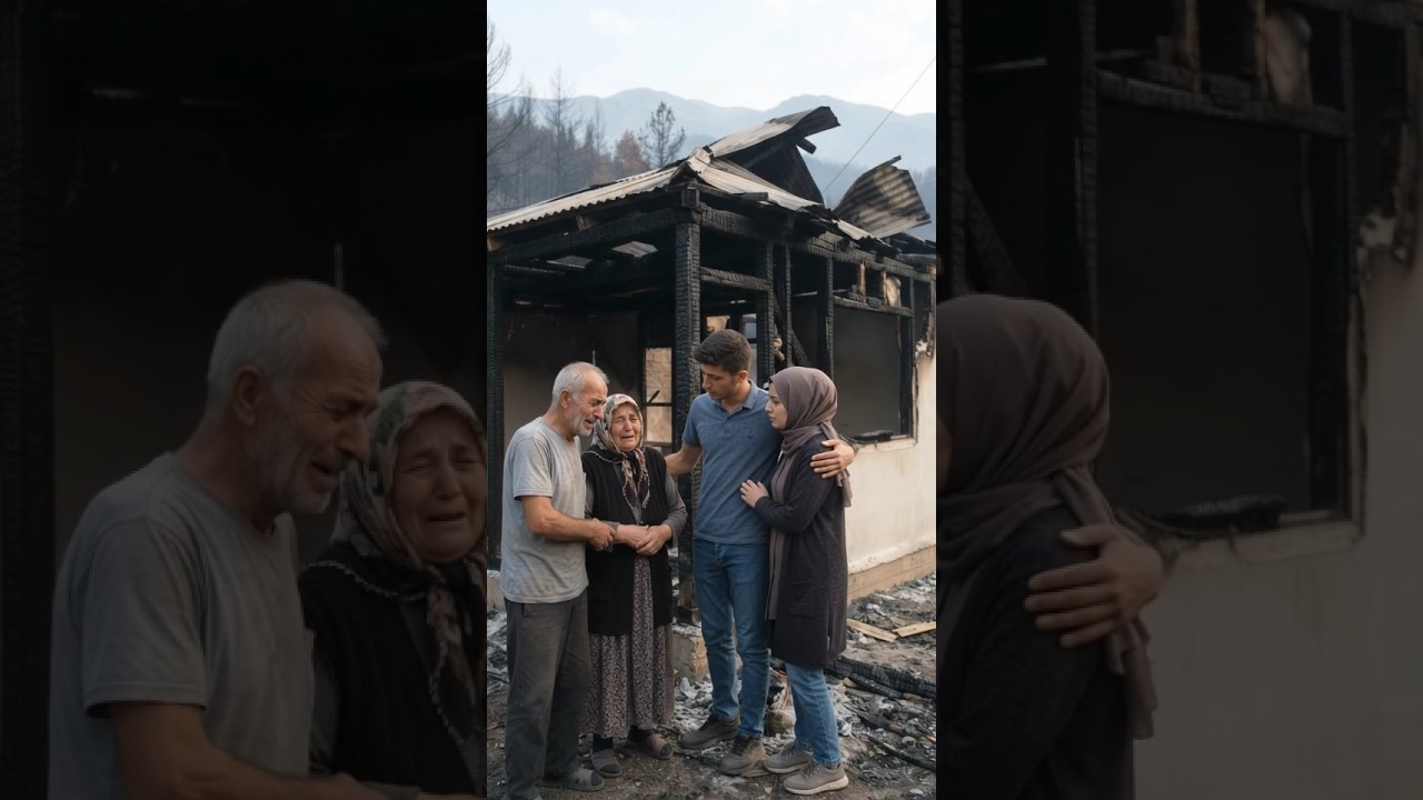 Wildfire Burned Their House Down 💔 Emotional Solar-Powered Rebuild 🔥 #ElderCouple #Kindness #Shorts