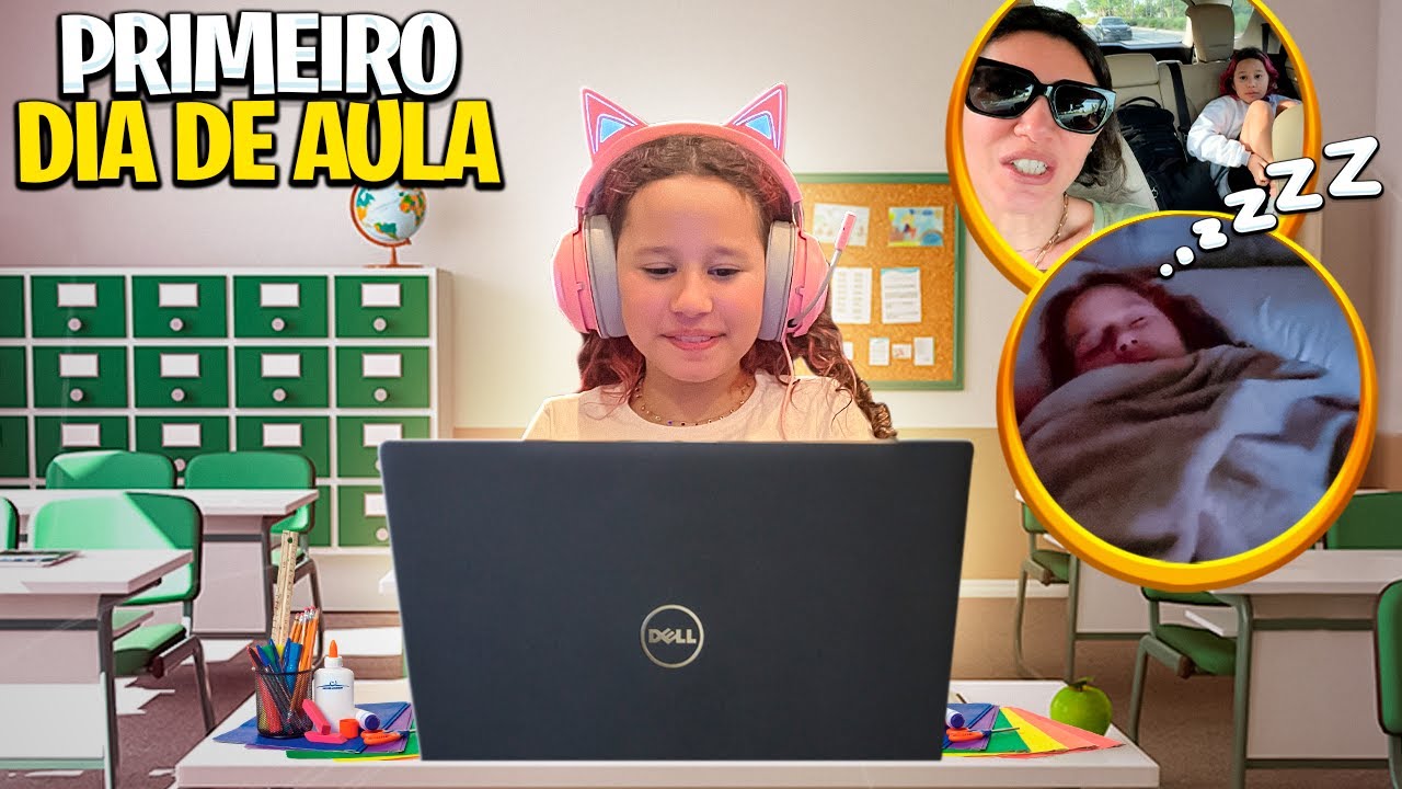 MEU PRIMEIRO DIA DE AULA AQUI EM ORLANDO  -  Família Erlania e Valentina nos EUA