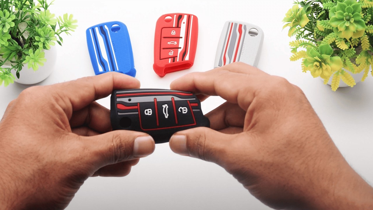 Keycept Skoda Tristar Silicone Car Key Cover | Fits Kushaq, Octavia, Kodiaq, Superb, Slavia, Jetta