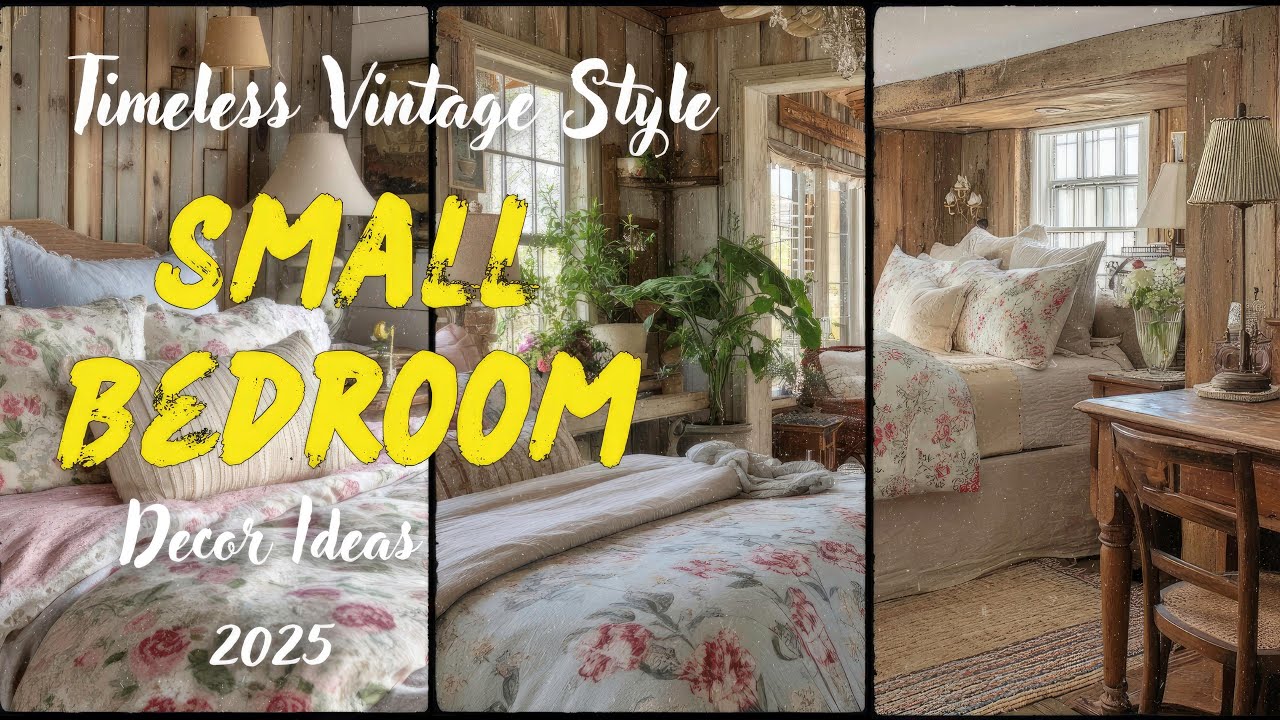 Timeless Vintage Style Small Bedroom Cottagecore Decor Ideas 2025 for Cozy Rooms