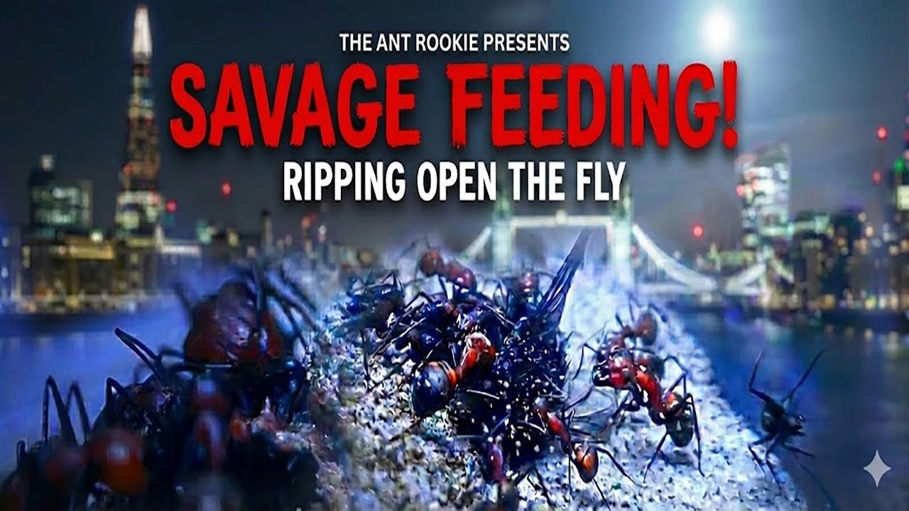SAVAGE FEEDING: Ants Rip Open Fly to Eat Eggs Inside