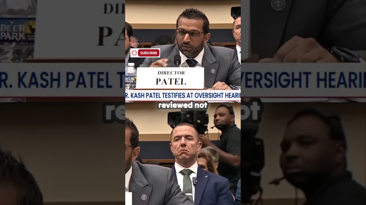 FBI Director's Viral Clapback at Congress #kashpatel #federalinvestigation #shorts