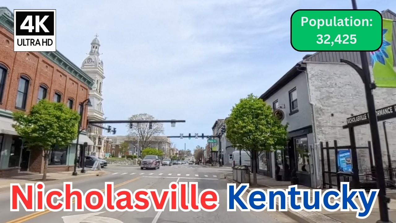 Driving Through Nicholasville, Kentucky in 4K 🚗 | Scenic Small City Tour in Jessamine County