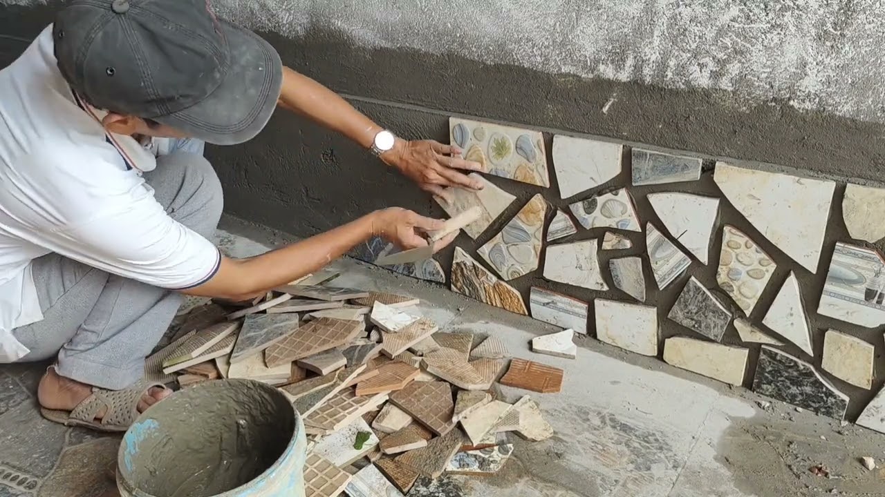 Có thể đây là cách tuyệt vời để trang trí gạch rối cho viền móng với gạch men sứ