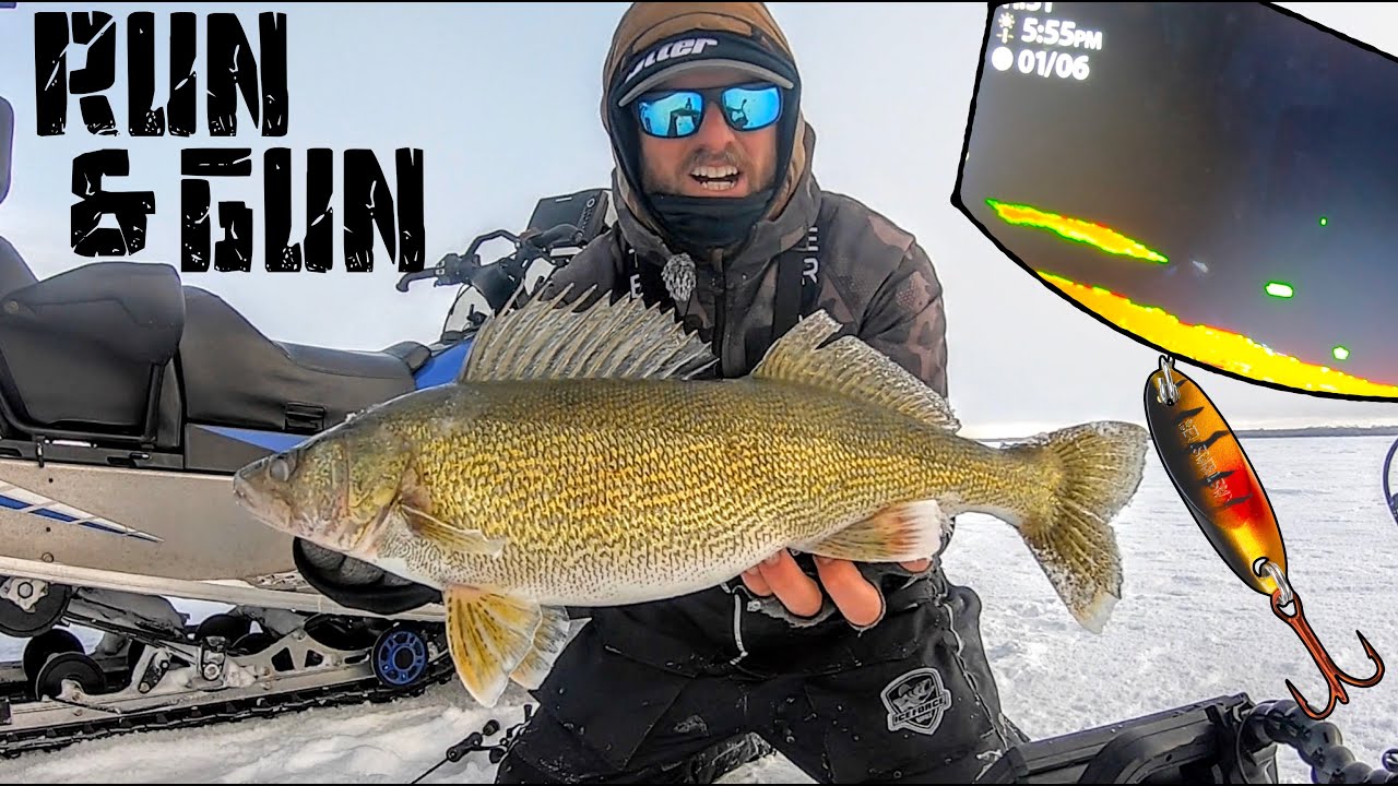 POUNDING Walleyes Ice Fishing My FAVORITE Lake!