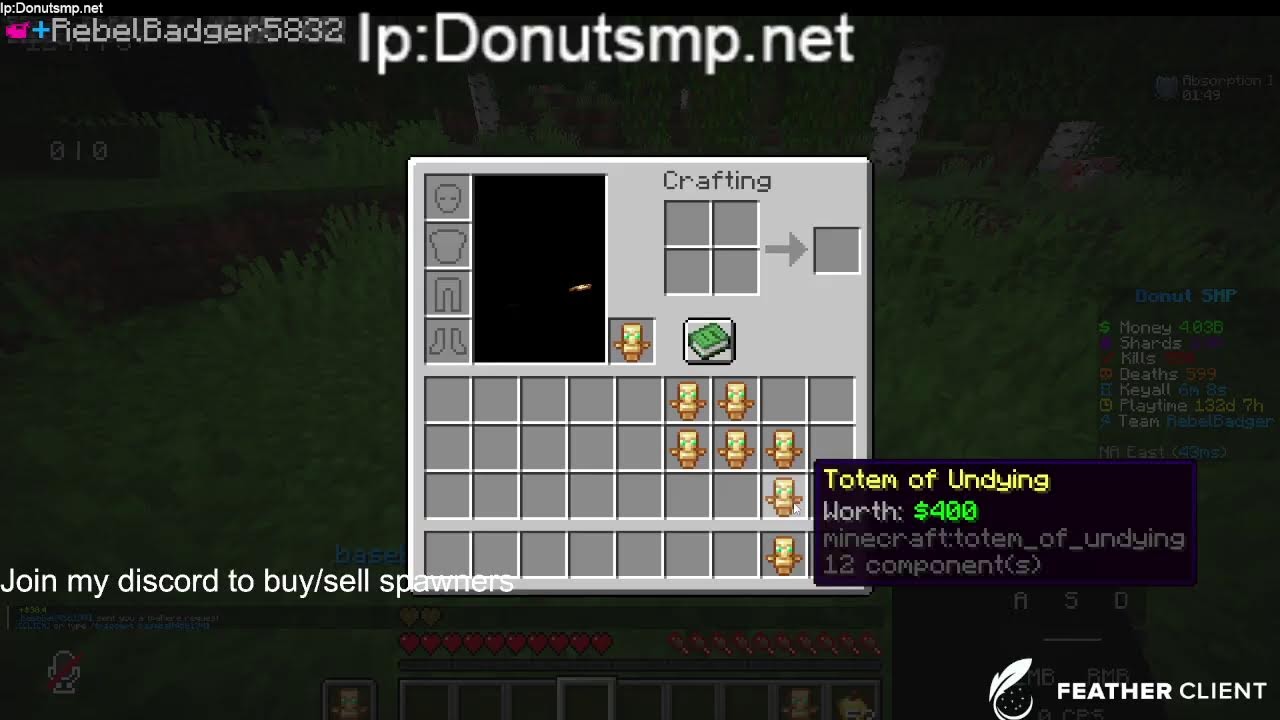Donut SMP Gambling maybe rating bases! I got Media! (Buying and selling skellies)