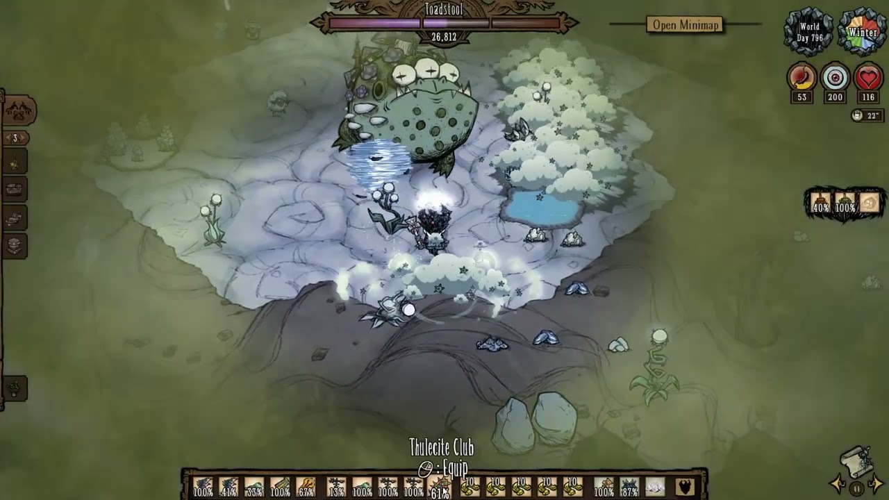 Trying out the new lucky horshoes in DST (thulecite club)│ Toadstool in 5 minutes 