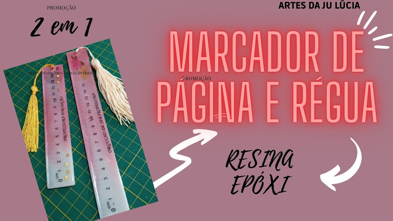 MARCADOR DE PÁGINA E RÉGUA PARA O DIA DOS PROFESSORES -  2 EM 1 RESINA EPÓXI