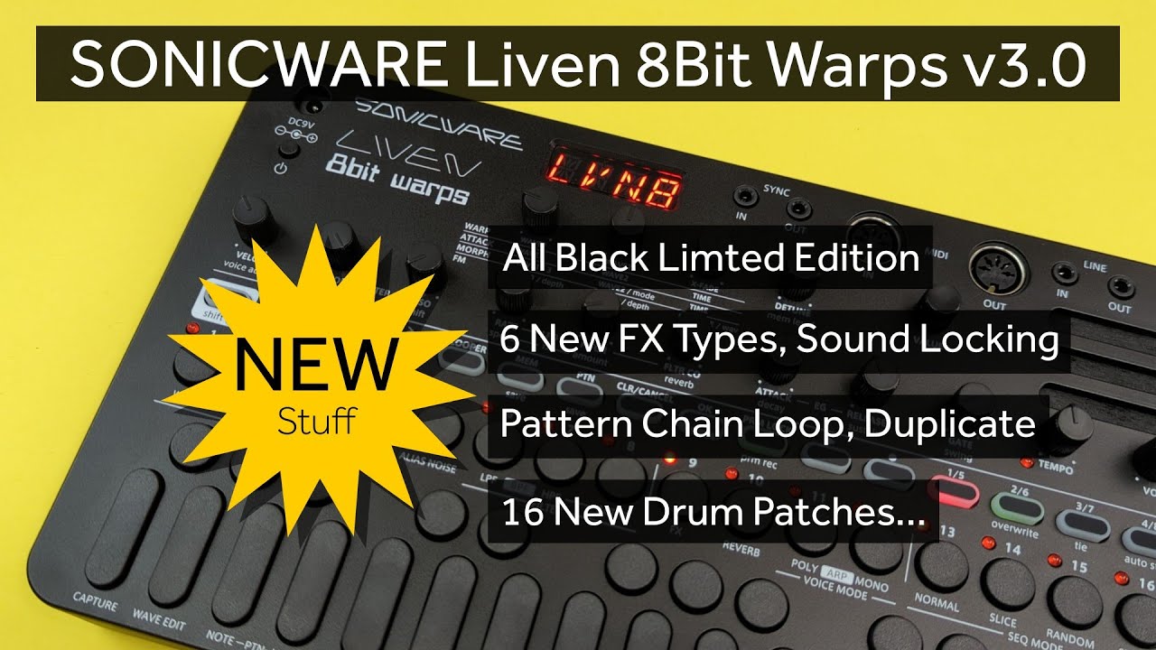 Sonicware Liven 8Bit Warps v3.0 Quick Start Guide