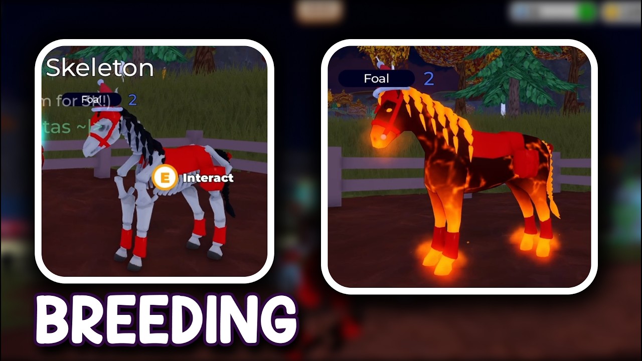 BREEDING GEN2 LAVA AND GEN2 SKELLY Horse Valley Roblox | Via_Plays