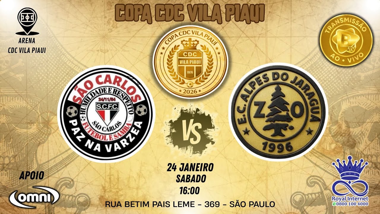 COPA  CDC VILA PIAUI   -  2026  - FASE DE GRUPOS  -   SÃO CARLOS   X   E.C ALPES DO JARAGUA