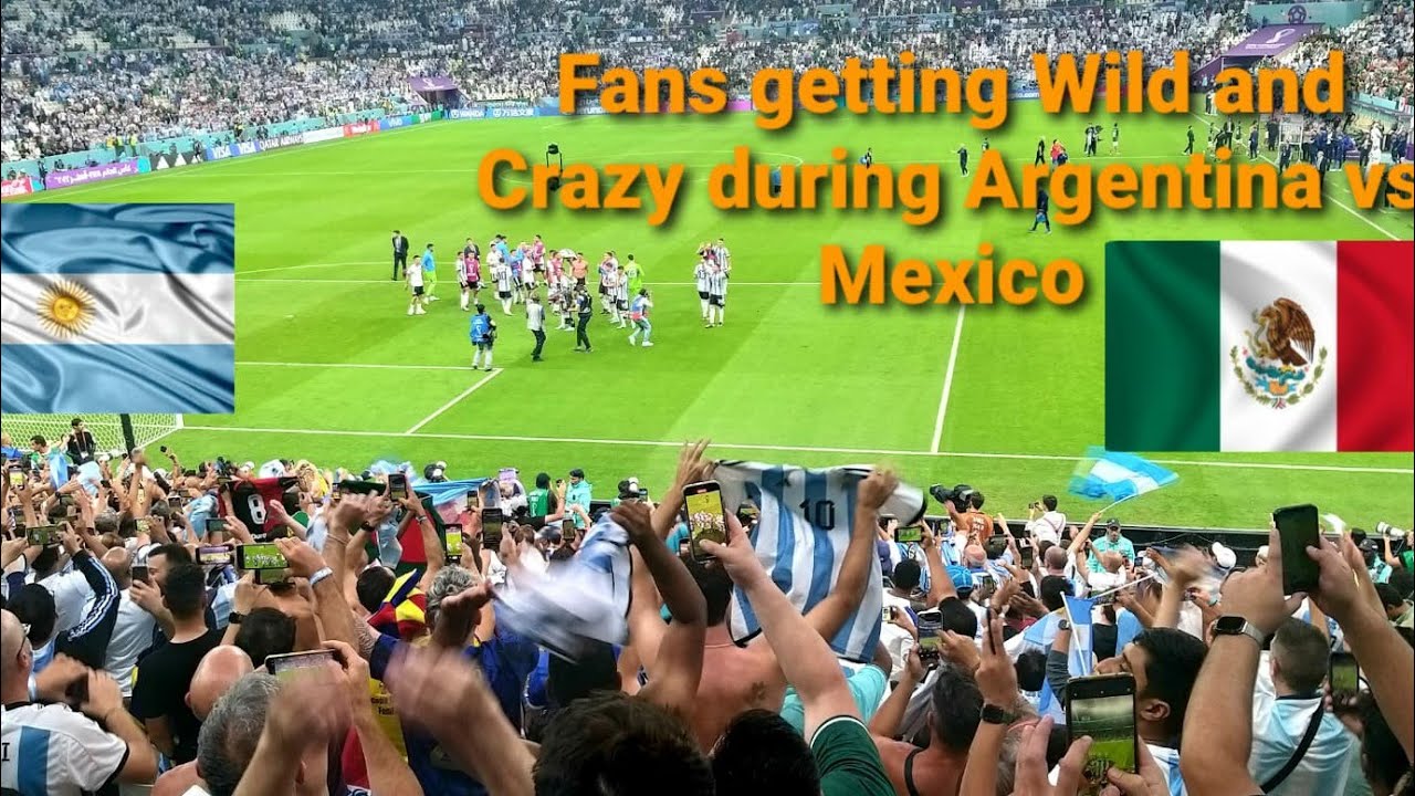 Argentinian Fans getting wild when Messi and Enzo goals 2-0 win