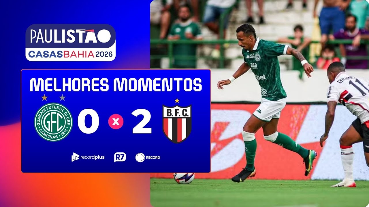 QUE PINTURA! Kelvin deixa marcador no chão em golaço e o Botafogo-SP bate o Guarani por 2x0