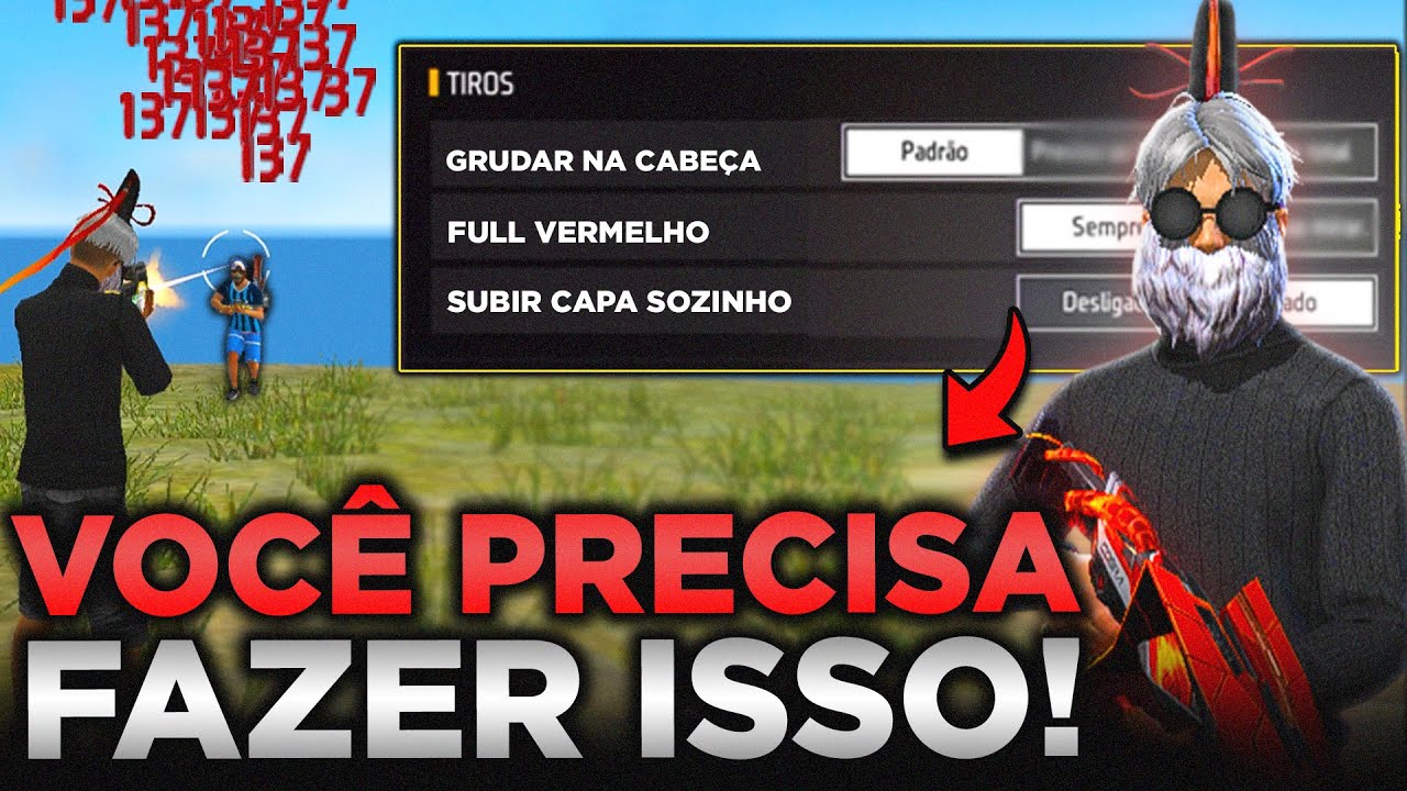 O SEGREDO PRA NÃO ERRAR O CAPA E TER A MELHOR SENSIBILIDADE DO FREE FIRE PRA SUBIR CAPA FÁCIL!