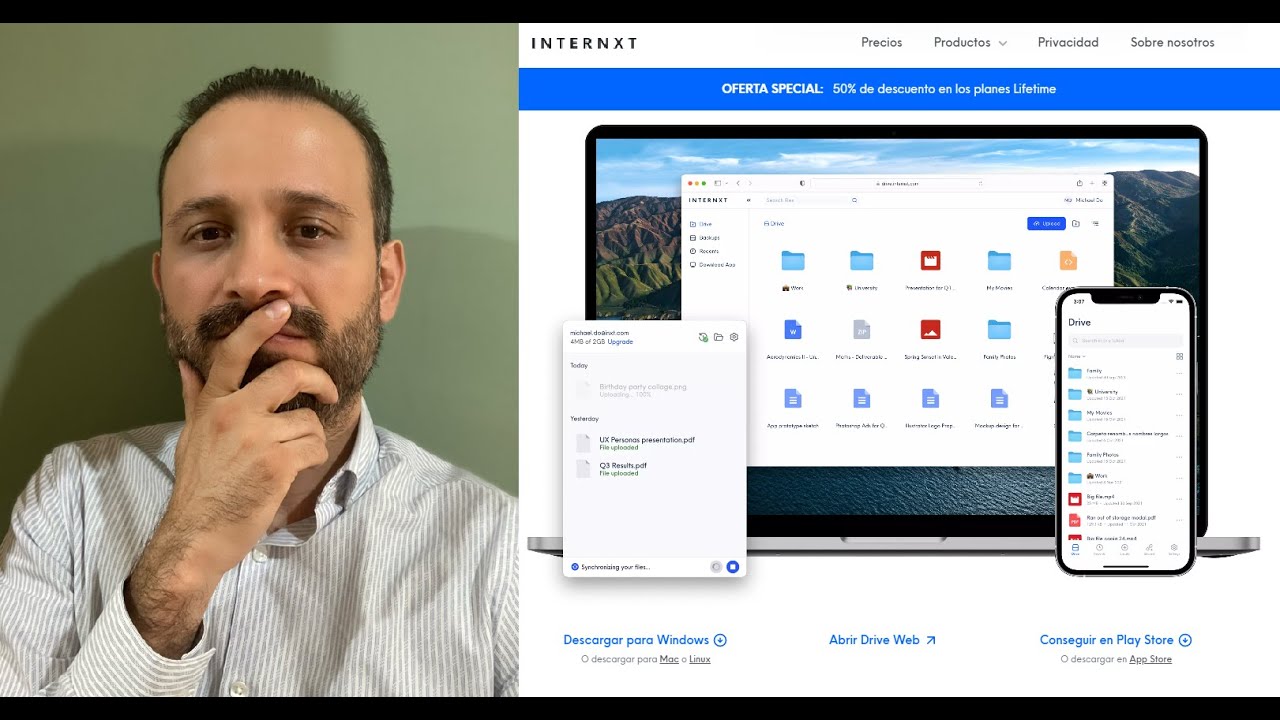 Instalando y probando Internxt en PC (Windows) - Una nube de almacenamiento de España