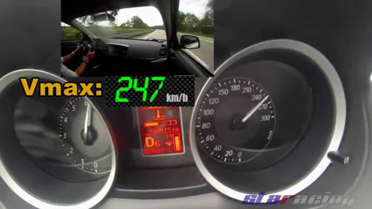 Mitsubishi Lancer EVO X MR 0-100 100-200 100-250 10hz GPS