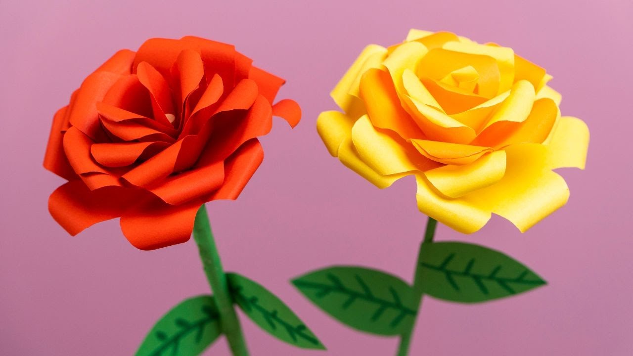 🌹Como hacer una ROSA DE PAPEL paso a paso - DIY | San Valentin
