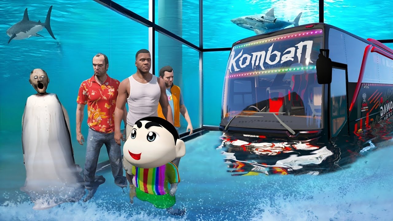 Franklin's family trip in Komban bus part 2 underwater