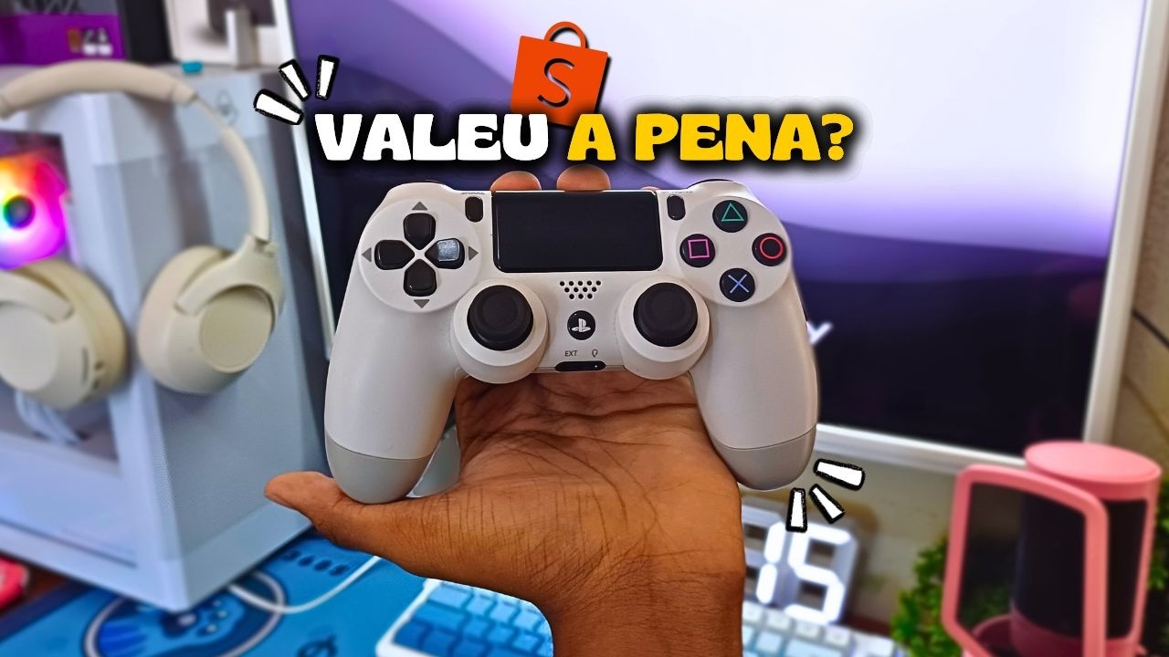 Comprei um Controle de PS4 Na SHOPEE Por R$65 Reais! Valeu a Pena?