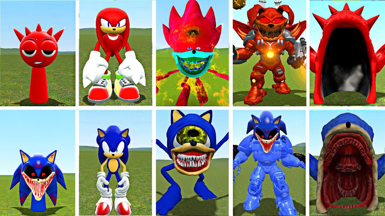 NEW EVOLUTION BATTLE! CURSED SONIC VS KNUCKLES & SPRUNKI RADDY & DOGDAY POPPY PLAYTIME | 1 vs 3
