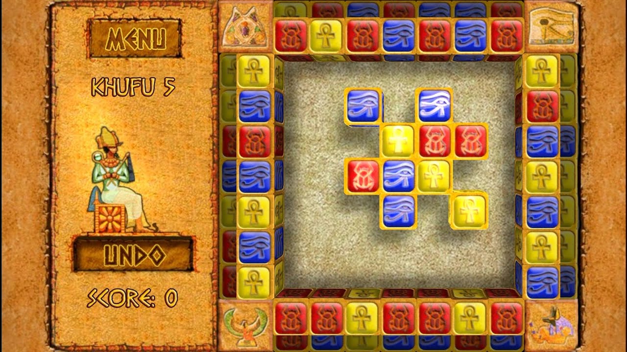 Brickshooter Egypt (-by Playrix Games) - offline match 3 block puzzle game for Android - gameplay.