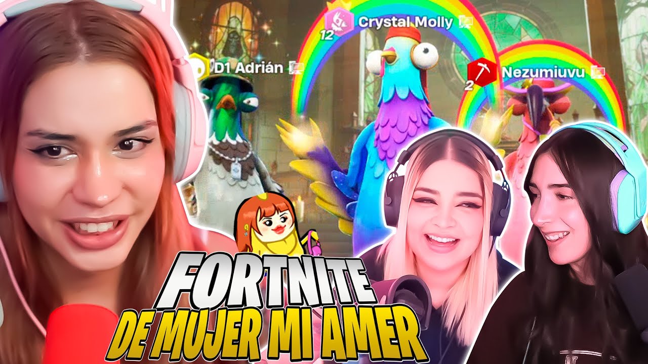 CRYSTAL MOLLY JUEGA FORTNITE CON NEZUMI, CAPRI Y ADRIAN 🗣🗣