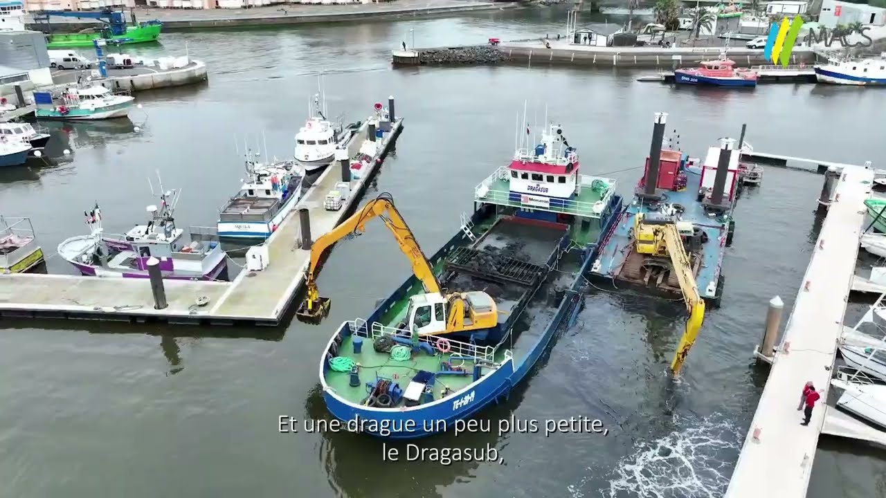 1&egrave;re phase dragage port de Capbreton