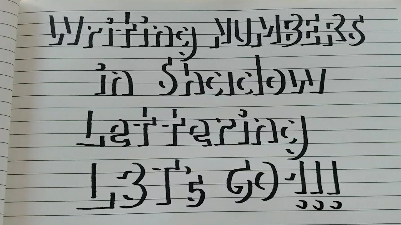 Writing Numbers in Shadow Lettering | Tutorial | Letters by Angelica