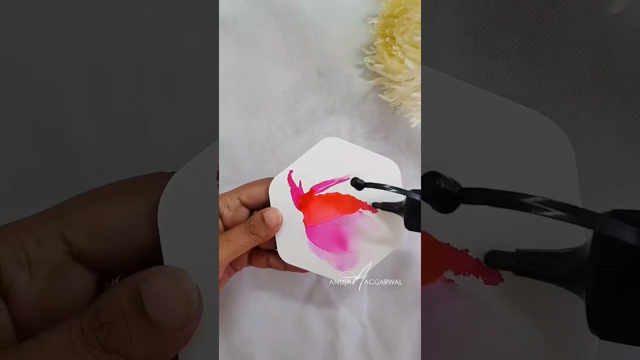 DIY coasters | Floral Alcohol Ink Artwork | Tutorials