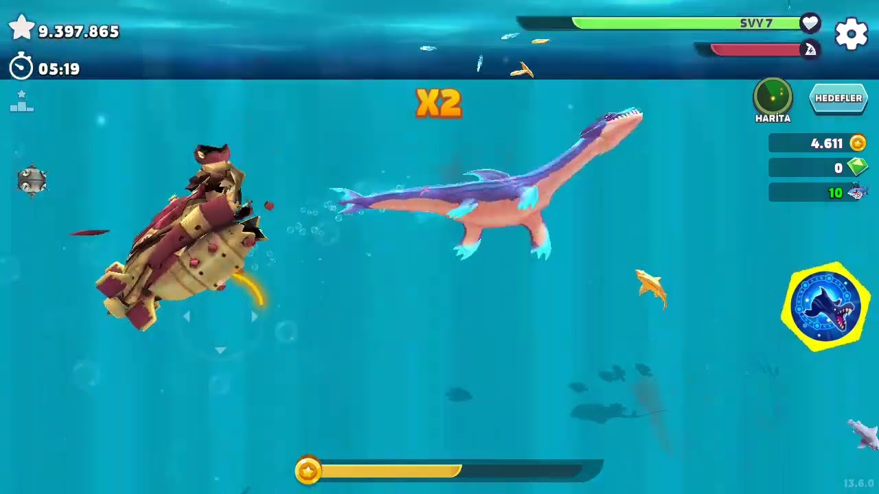 Arkadaşımsız hungry shark oynadım part bir