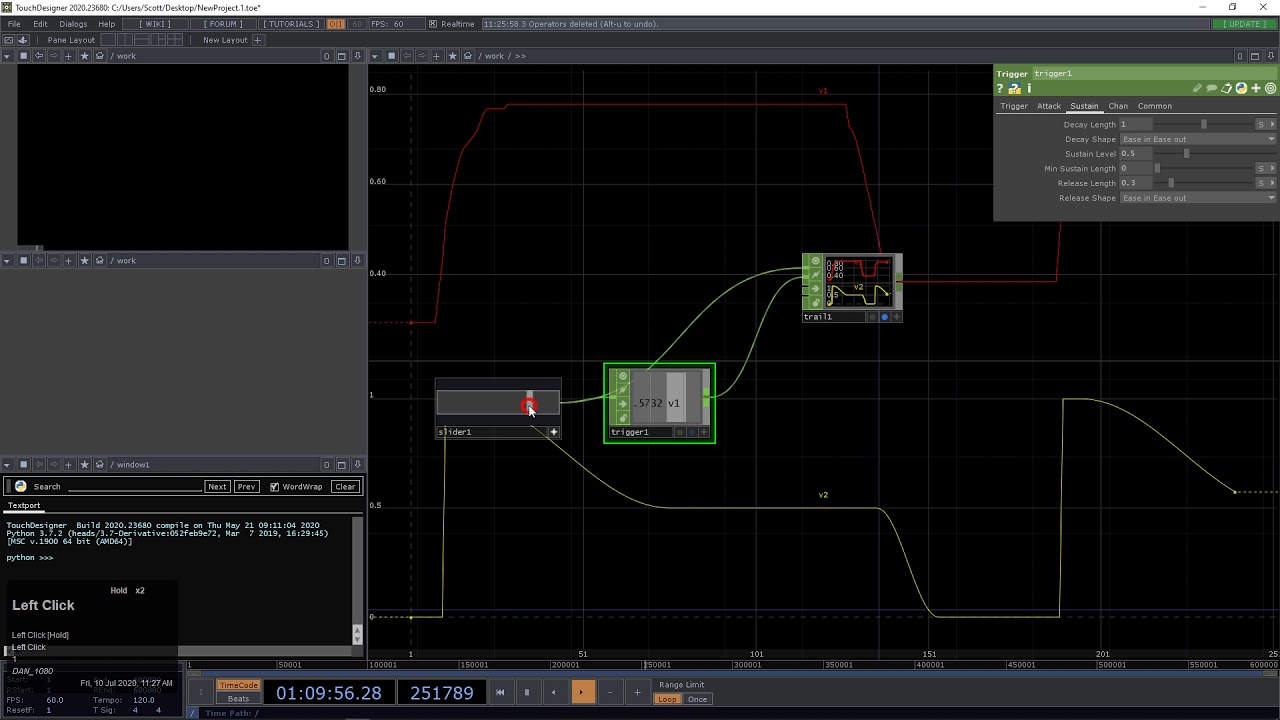 Trigger CHOP in TouchDesigner