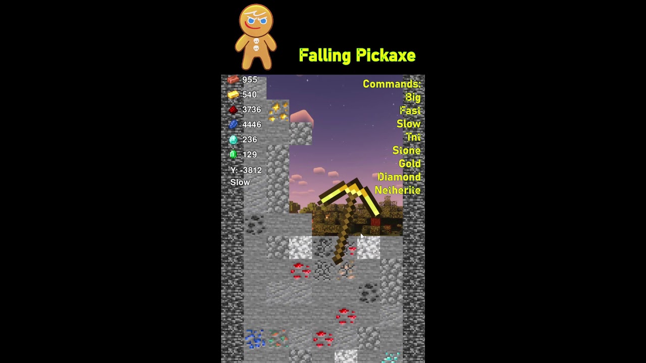 Falling Pickaxe - Interactive Minecraft Game!