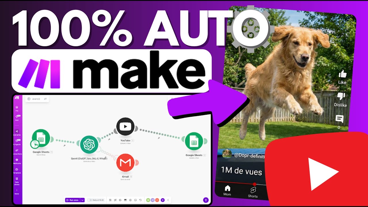 Créer une chaine YouTube 100% automatisée avec l'IA et Make