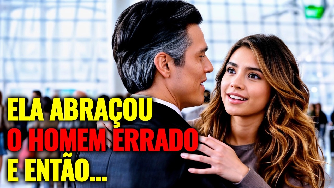 UMA LINDA GAROTA POBRE Abraçou o Homem Errado no Aeroporto... E Ganhou o Amor de um MILIONÁRIO!