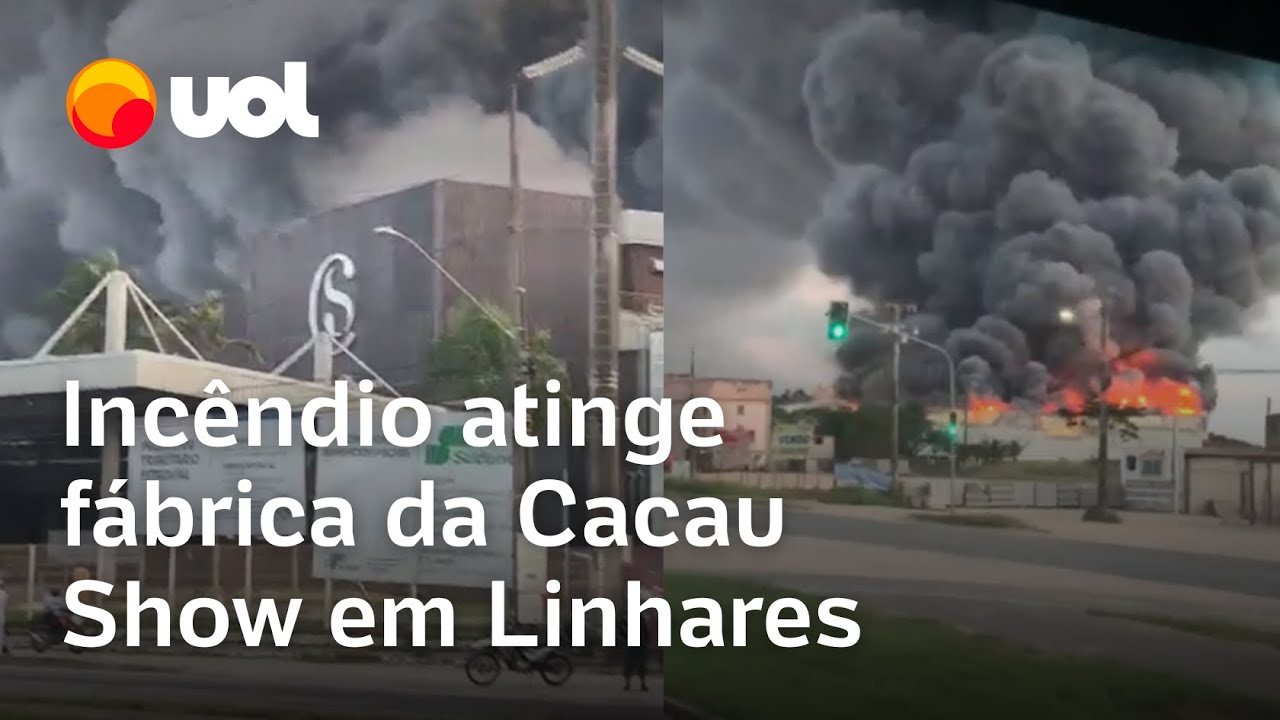 Cacau Show: Incêndio atinge fábrica de chocolates em Linhares; vídeos mostram fogo no local