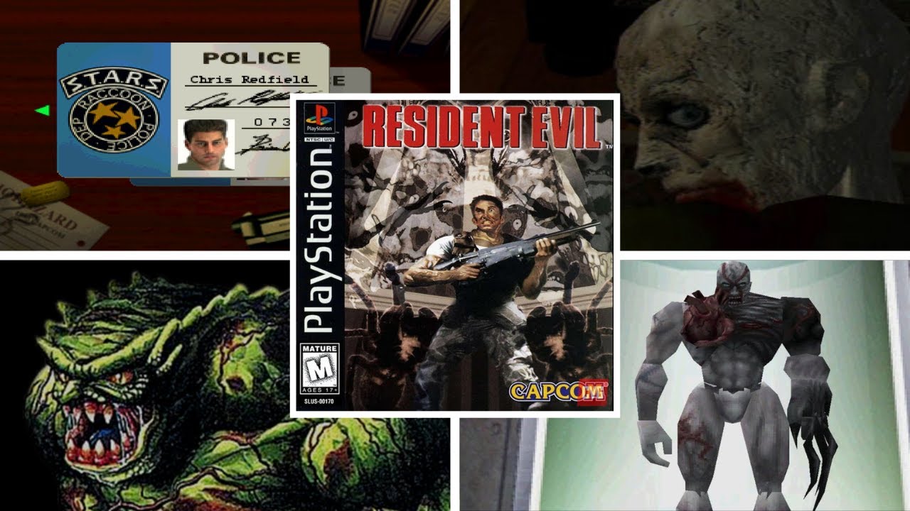 🎮 Resident Evil 1 | All Bosses & Enemies | PS1 Game (Chris Redfield)