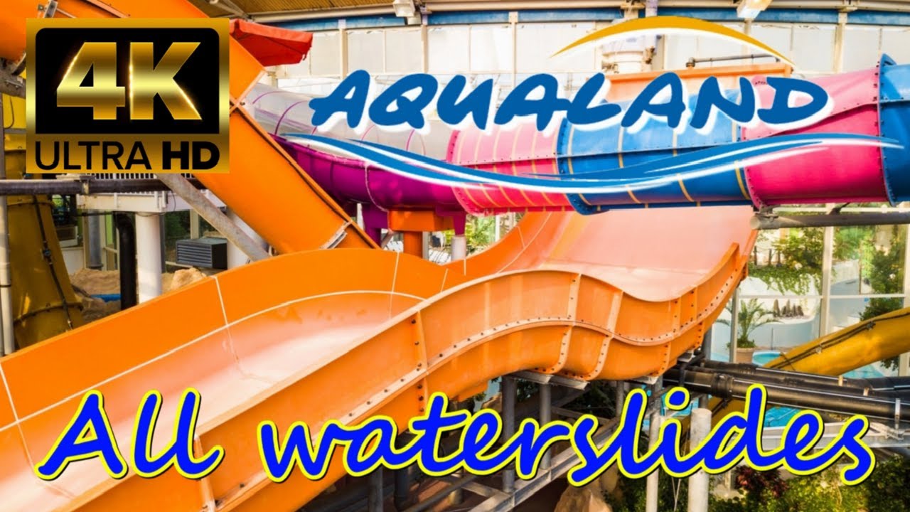All waterslides Freizeitbad Aqualand 2022 Onslide [4K]