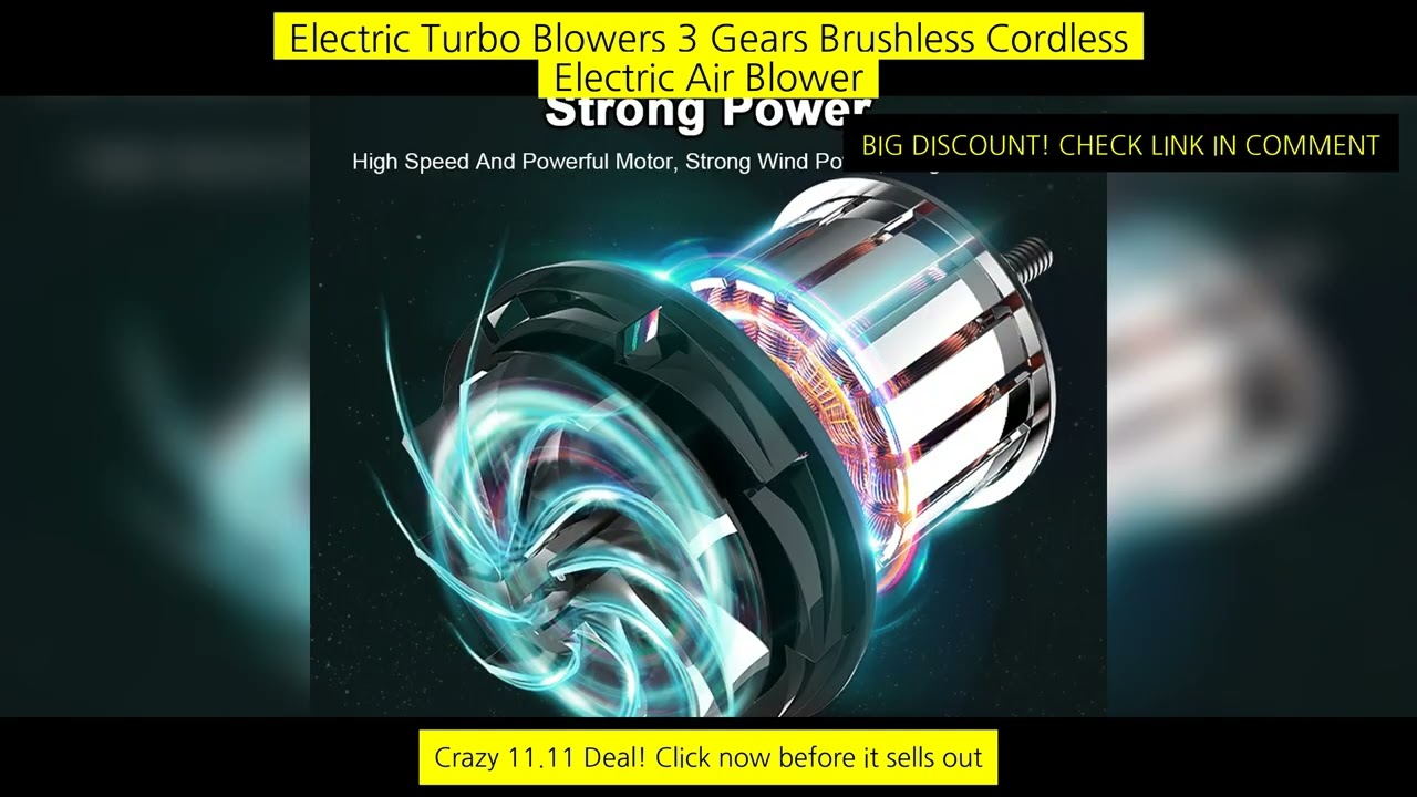 Electric Turbo Blowers 3 Gears Brushless Cordless Electric Air Blower Hand