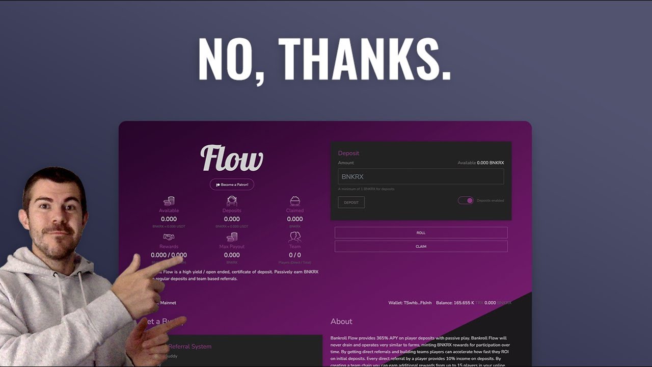My Current TRX Dapp Stragegy - Bankroll Flow Launch