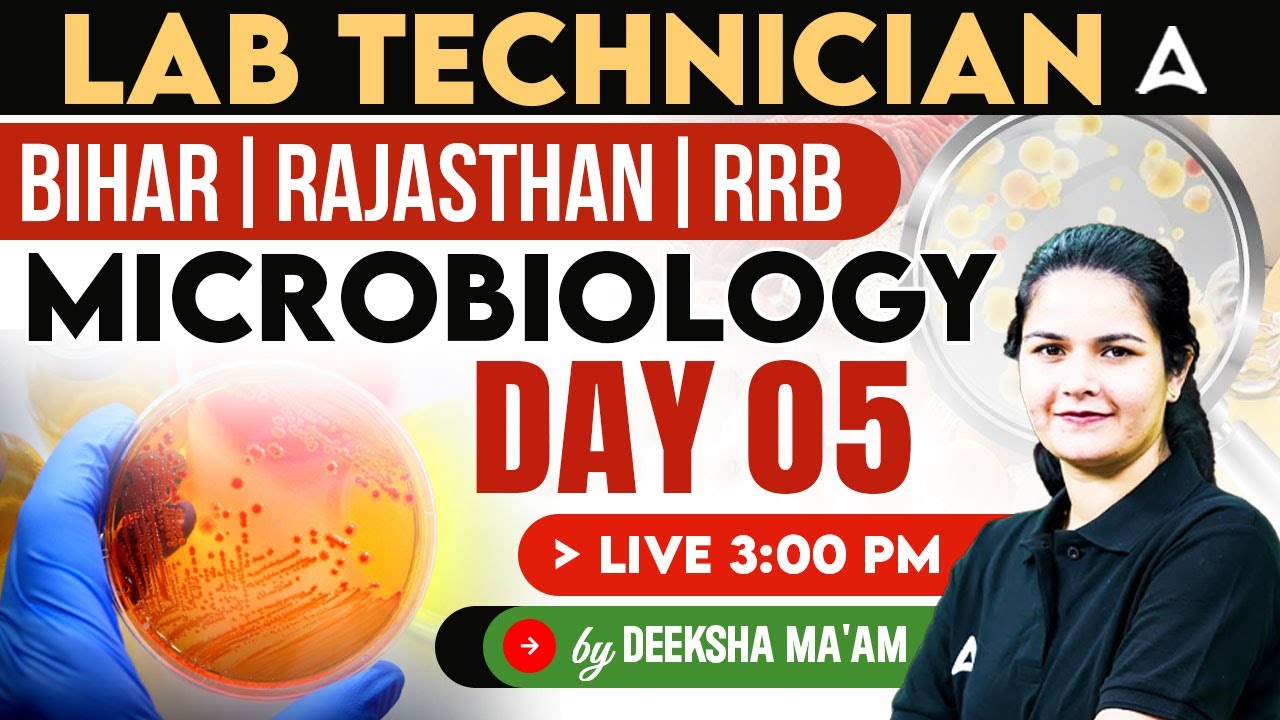 Bihar, Rajasthan & RRB Lab Technician Exams | Microbiology Questions Day 5 | By Deeksha Mam